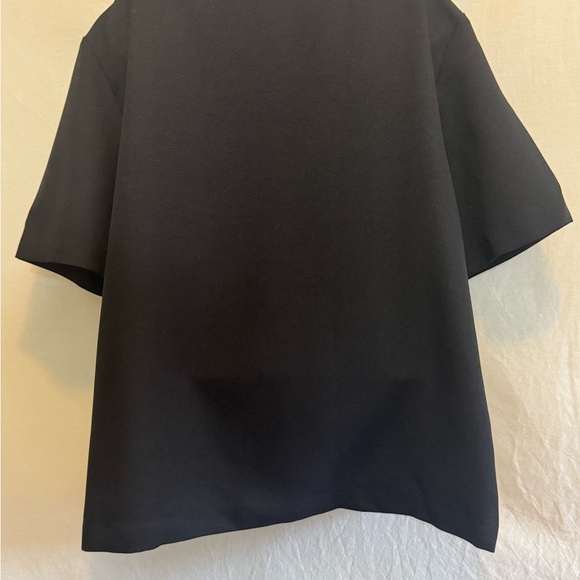 B-38 Sara Morgan Black with Floral Embroidered Short Sleeve Suit Jacket Size XL - Picture 10 of 16